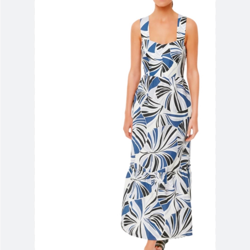 Tuckernuck Blue Palm Alston Dress Size XL NWT